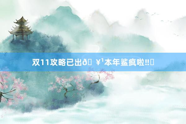 双11攻略已出🥹本年鲨疯啦‼️