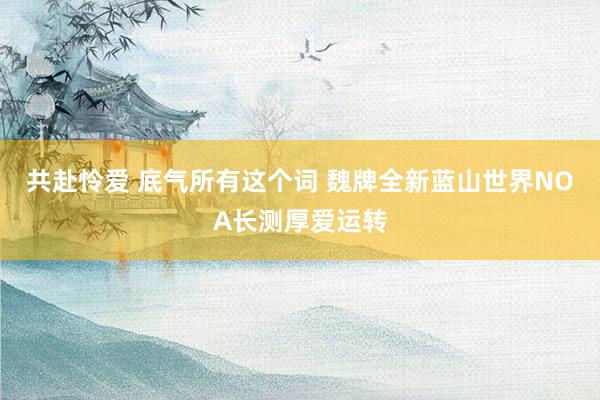 共赴怜爱 底气所有这个词 魏牌全新蓝山世界NOA长测厚爱运转